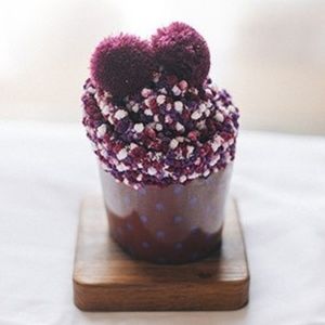 Fuzzy Cupcake Socks - Purple